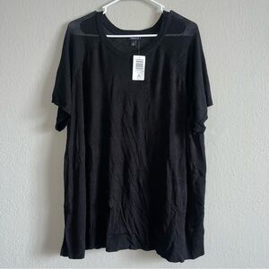 torrid New NWT 3x Short Sleeve Black Top
